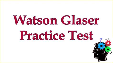 watson glaser practice test pdf